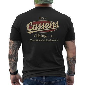 Its A Cassens Thing You Wouldnt Understand Shirt Personalized Name Gifts With Name Printed Cassens Mens Back Print T-shirt - Seseable