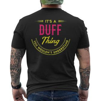 Its A Duff Thing You Wouldnt Understand Shirt Personalized Name Gifts With Name Printed Duff Mens Back Print T-shirt - Seseable