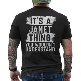 Its A Janet Thing You Wouldnt Understand Joke Forename Mens Back Print T-shirt - Thegiftio UK