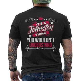Its A Johnston Thing You Wouldnt Understand Johnston Shirt For Johnston Mens Back Print T-shirt - Seseable