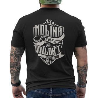 Its A Molina Thing You Wouldnt Understand Classic Name Mens Back Print T-shirt - Seseable