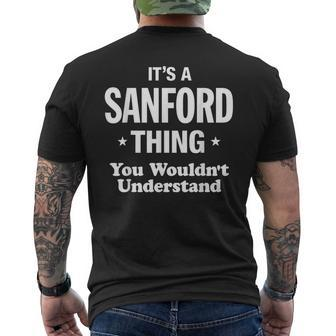 Its A Sanford Thing You Wouldnt Understand Funny Mens Back Print T-shirt - Seseable