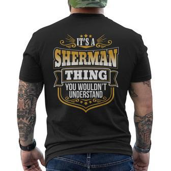 Its A Sherman Thing You Wouldnt Understand Xmas Mens Back Print T-shirt - Seseable