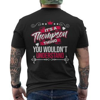 Its A Thompson Thing You Wouldnt Understand Thompson Shirt For Thompson Mens Back Print T-shirt - Seseable