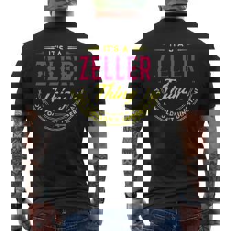 Its A Zeller Thing You Wouldnt Understand Shirt Personalized Name Gifts With Name Printed Zeller Mens Back Print T-shirt - Seseable