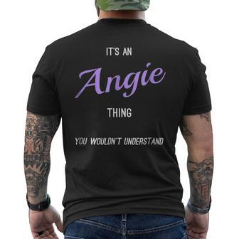 Its An Angie Thing Funny Personalized First Name Mens Back Print T-shirt - Seseable