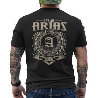 Its An Arias Thing You Wouldnt Understand Name Vintage Men's T-shirt Back Print - Seseable
