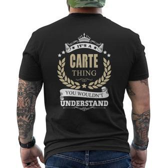 Its A Carte Thing You Wouldnt Understand Personalized Name With Name Printed Carte Men's T-shirt Back Print - Seseable