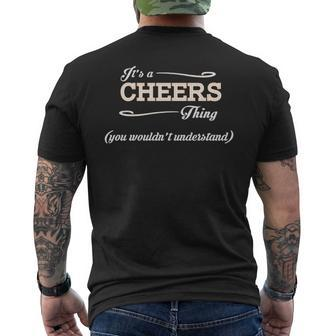 Its A Cheers Thing You Wouldnt Understand Cheers For Cheers Men's T-shirt Back Print - Seseable