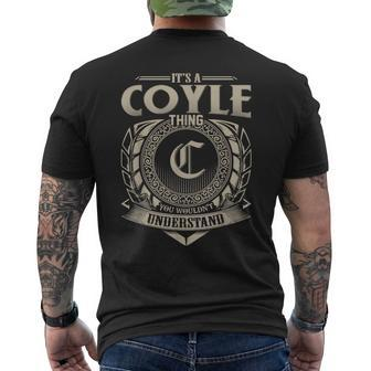 Its A Coyle Thing You Wouldnt Understand Name Vintage Men's T-shirt Back Print - Seseable