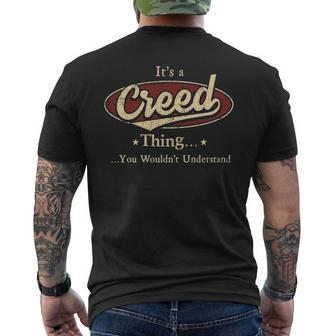 Its A Creed Thing You Wouldnt Understand Personalized Name With Name Printed Creed Men's T-shirt Back Print - Seseable