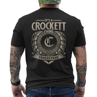 Its A Crockett Thing You Wouldnt Understand Name Vintage Men's T-shirt Back Print - Seseable