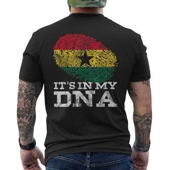 Its In My Dna Ghanaian African Roots Proud Ghana Flag Men's Back Print T-shirt | Mazezy