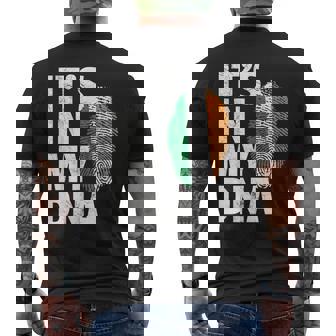 Its In My Dna Irish Ireland Flag National Pride Roots Men's Back Print T-shirt | Mazezy