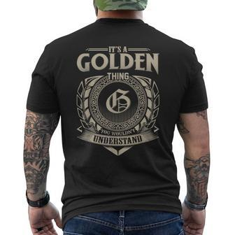 Its A Golden Thing You Wouldnt Understand Name Vintage Men's T-shirt Back Print - Seseable
