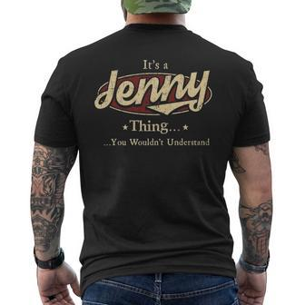 Its A Jenny Thing You Wouldnt Understand Personalized Name With Name Printed Jenny Men's T-shirt Back Print - Seseable