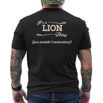Its A Lion Thing You Wouldnt Understand Lion For Lion Men's T-shirt Back Print - Seseable