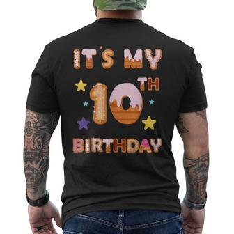 Its My 10Th Birthday Sweet Donuts Girls Funny 10 Year Old Mens Back Print T-shirt - Thegiftio UK