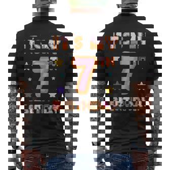 Its My 7Th Birthday Sweet Donuts Girls Funny 7 Year Old Mens Back Print T-shirt | Mazezy