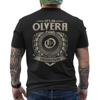 Its A Olvera Thing You Wouldnt Understand Name Vintage Men's T-shirt Back Print - Seseable