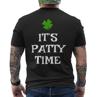 Its Patty Time St Patricks Day Men's Back Print T-shirt | Mazezy