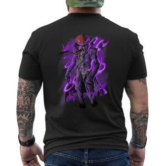 Jack O Lantern With Bats Men's T-shirt Back Print - Thegiftio UK
