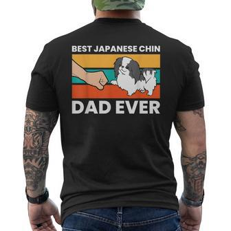 Japanese Spaniel Dog Owner Dad Best Japanese Chin Dad Ever Mens Back Print T-shirt - Seseable