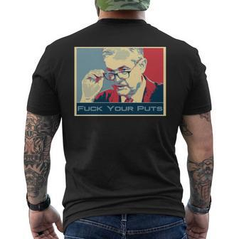 Jerome Powell Fuck Your Puts Wallstreetbets Men's Back Print T-shirt | Mazezy