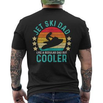 Jet Ski Dad Like A Regular Dad But Cooler Vintage Men's T-shirt Back Print - Seseable