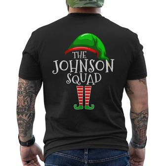 Johnson Squad Elf Group Matching Family Name Christmas Gift Mens Back Print T-shirt - Seseable