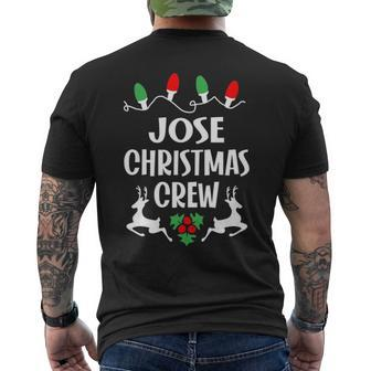 Jose Name Gift Christmas Crew Jose Mens Back Print T-shirt - Seseable