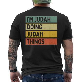 Im Judah Doing Judah Things Personalized Quote Men's T-shirt Back Print - Seseable