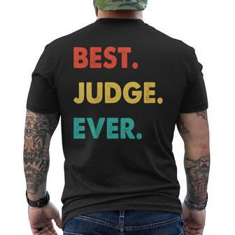 Judge Profession Retro Best Judge Ever Mens Back Print T-shirt - Seseable