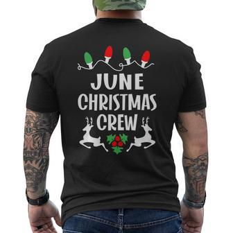 June Name Gift Christmas Crew June Mens Back Print T-shirt - Seseable