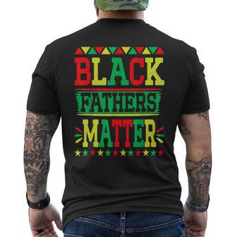 Junenth Black Fathers Matter Dad Pride Fathers Day Dad Mens Back Print T-shirt | Mazezy