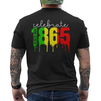 Junenth Celebrating Freedom In African History Since 1865 Mens Back Print T-shirt - Thegiftio UK