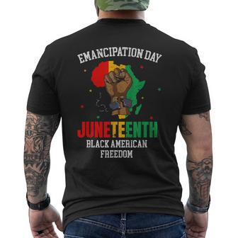 Junenth Emancipation Day Black American Freedom Men's T-shirt Back Print - Thegiftio UK