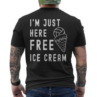 Im Just Here For The Free Ice Cream Cruise 2023 Men's Back Print T-shirt | Mazezy