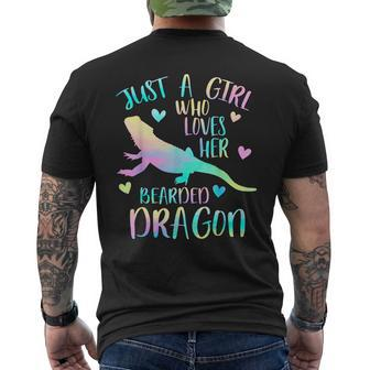 Just A Girl Who Loves Her Bearded Dragon Dragons Lover Men's Back Print T-shirt | Mazezy