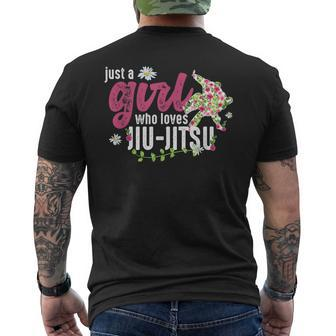 Just A Girl Who Loves Jiu-Jitsu - Jiu-Jitsu Fighter Men's T-shirt Back Print - Seseable