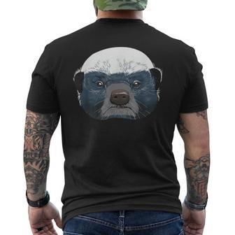 Kawaii Honey Badger Honeyeater Ratel Zoo Lover Men's Back Print T-shirt | Mazezy