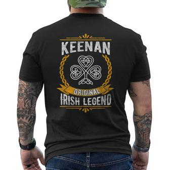 Keenan Irish Surname Vintage Celtic Legend Mens Back Print T-shirt - Seseable