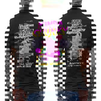 Kinda Chunky Kinda Hunky And Body Building Gym Men's Back Print T-shirt | Mazezy
