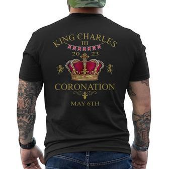 King Charles Iii Coronation May 2023 King Of England Men's Back Print T-shirt | Mazezy