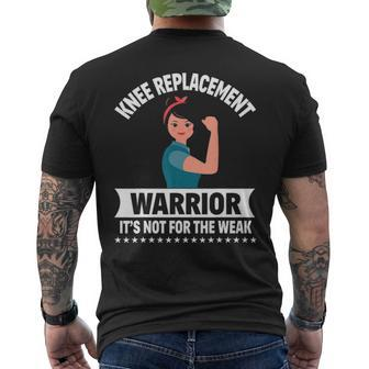 Knee Replacement Warrior Knee Surgery Recovery Get Well Men's T-shirt Back Print - Seseable