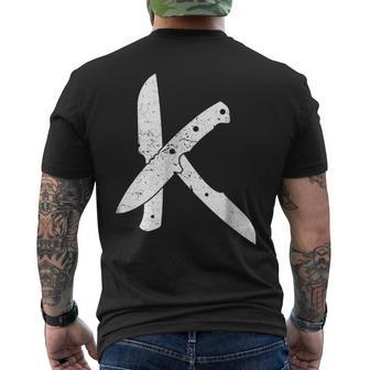 Knife Thursday Custom Fixed Blade Knife Tee Shirt Men's Back Print T-shirt | Mazezy