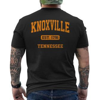 Knoxville Tennessee Tn Vintage State Athletic Style Men's T-shirt Back Print - Seseable