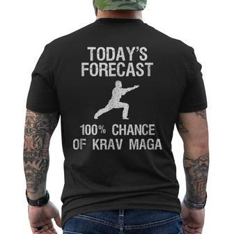 Krav Maga Self-Defense Shirt - Todays Forecast Men's Back Print T-shirt | Mazezy