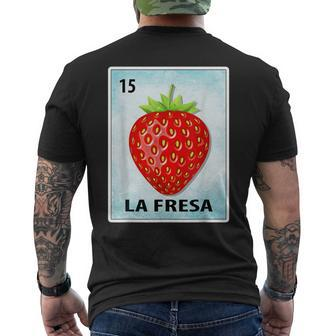 La Fresa Mexican Strawberry Cards Men's T-shirt Back Print - Seseable