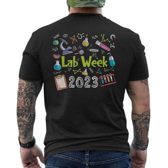 Lab Week 2023 Laboratory Tech Medical Technician Scientist Men's Back Print T-shirt | Mazezy